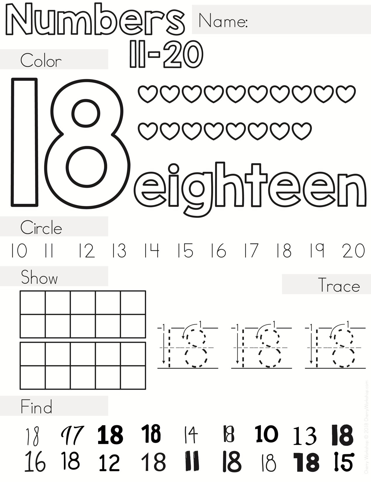 Kindergarten Write The Missing Numbers 11 20 Made By Teachers