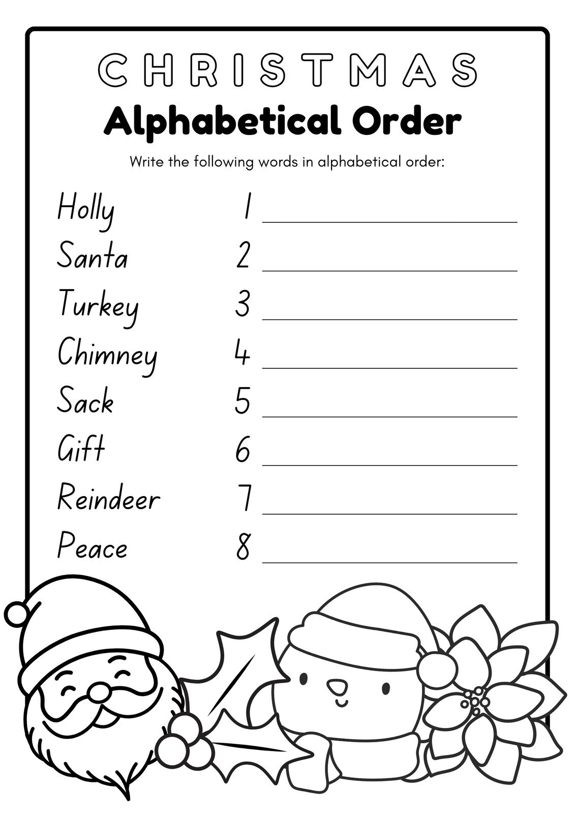 Page 5 Free Editable Christmas Worksheet Templates Canva