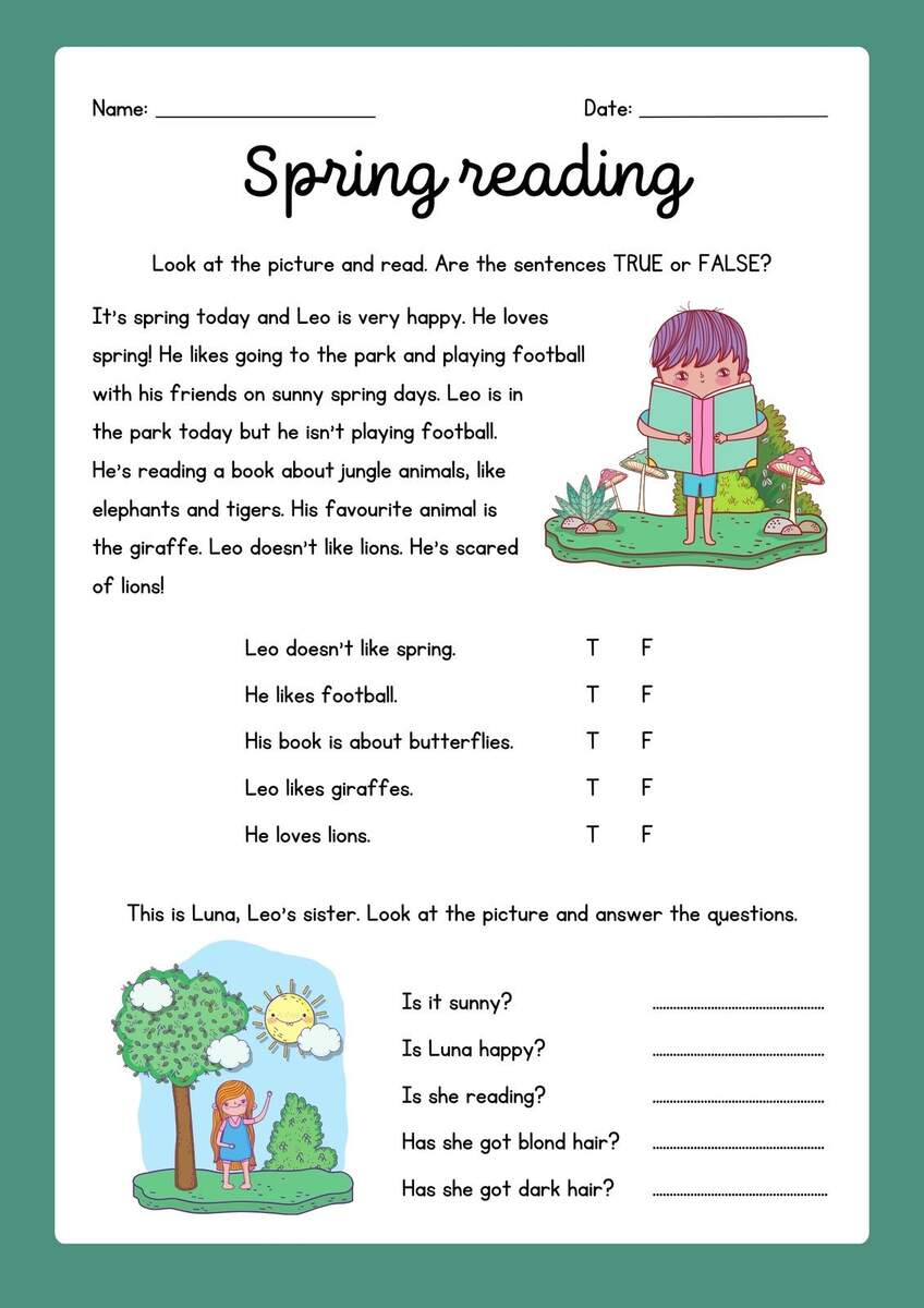 Page 6 Customize 548 Reading Comprehension Worksheets Templates Online Canva