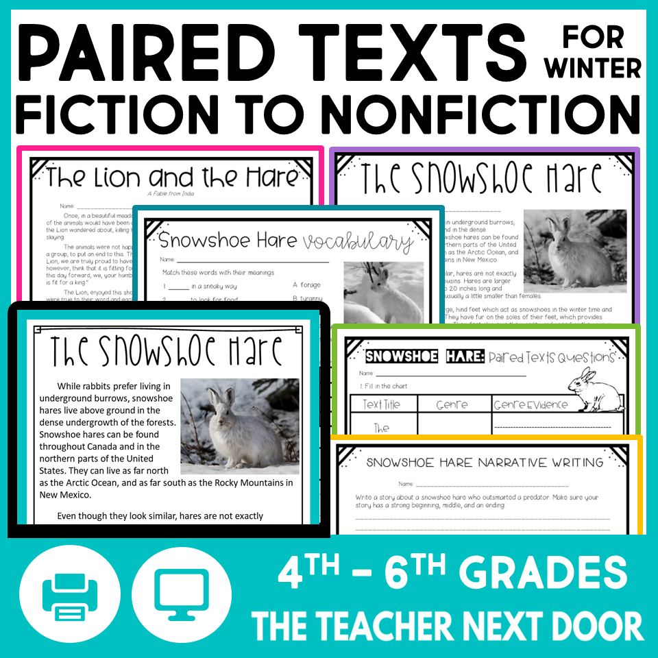 Paired Texts By The Season Bundle For 4th 6th Grades Print And Digital The Teacher Next Door Paired Passages Linking Fact To Fiction Grade 6 EDGEucating