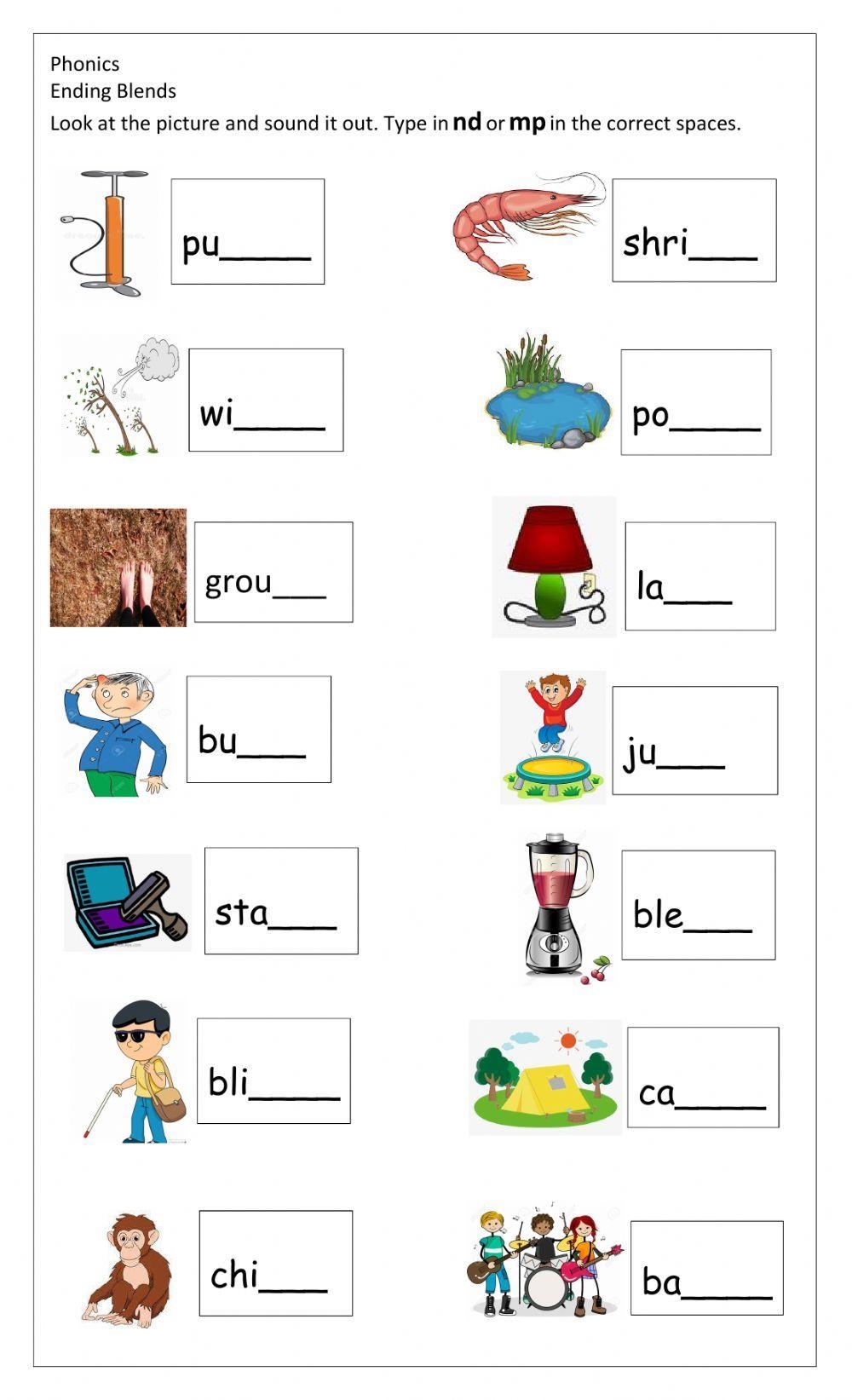Phonics Ending Blends Worksheet Worksheets Library Phonics Ending Blends Worksheet Worksheets Library