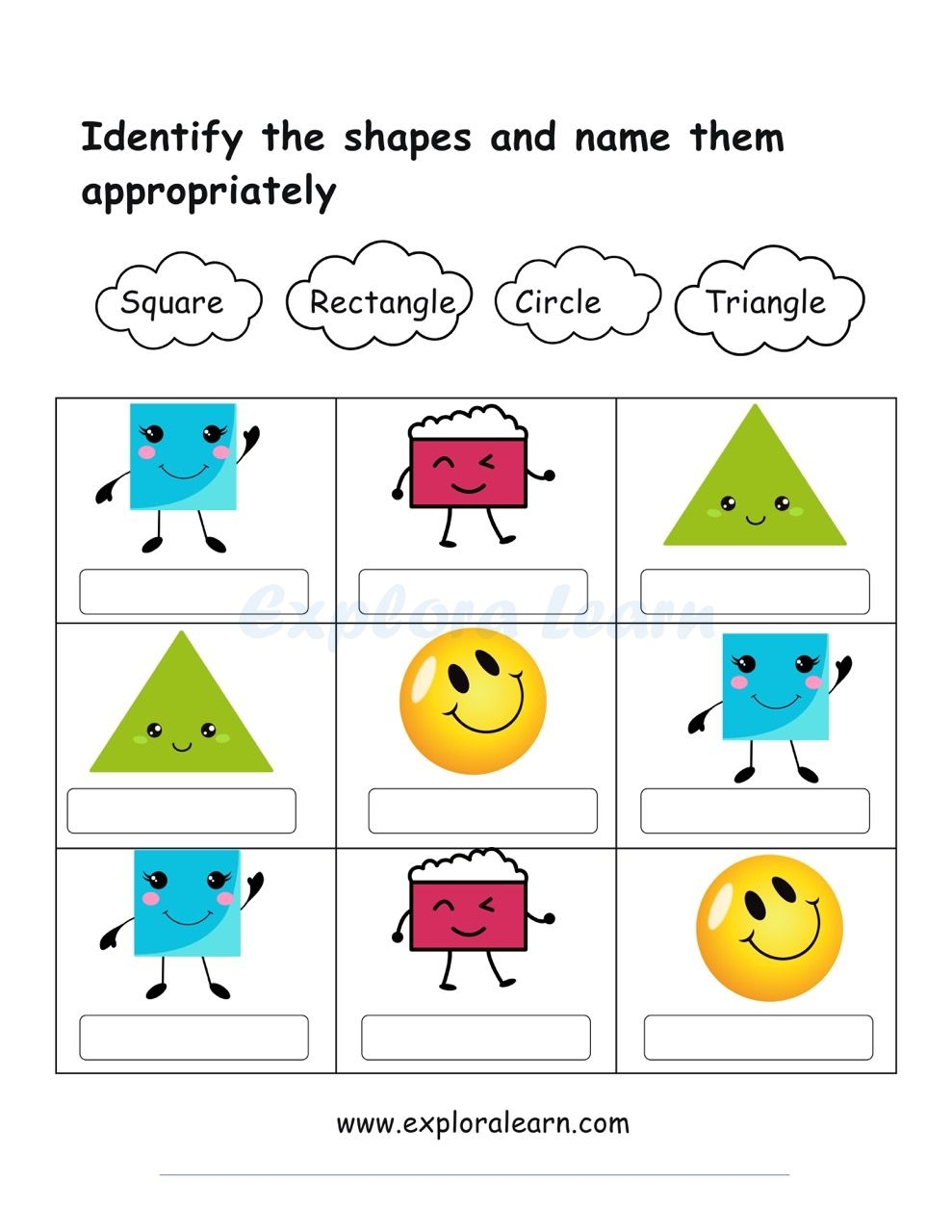 Playful Shapes And Colors Worksheets For Preschool And Kindergarten Kids Preschool Shapes Worksheets Superstar Worksheets