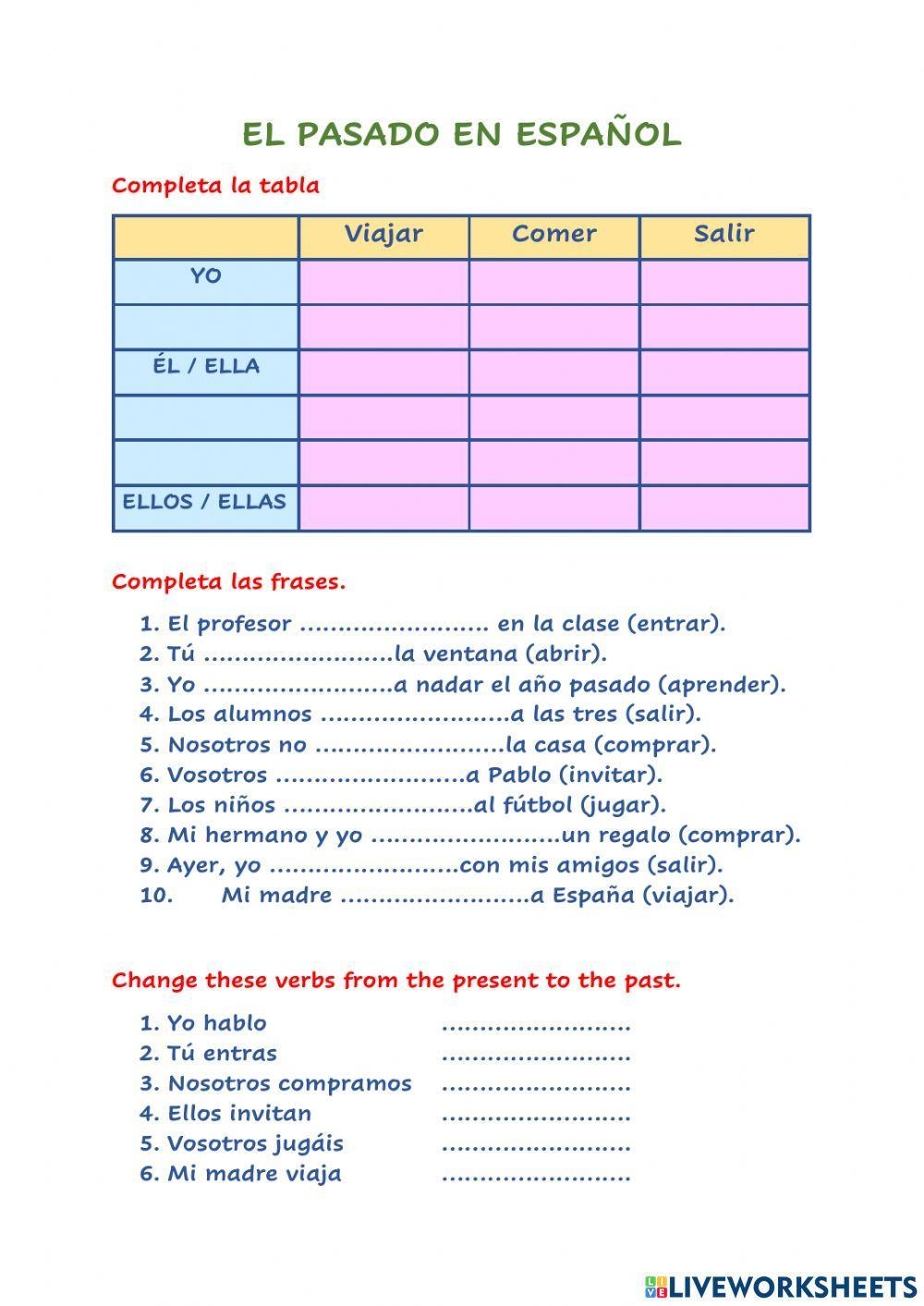 Preterite Tense Regular Worksheet Worksheets Library Preterite Tense Regular Worksheet Worksheets Library