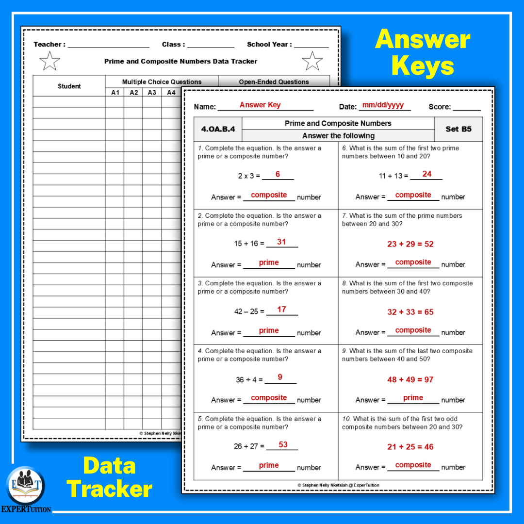 Prime And Composite Numbers Worksheets ExperTuition Prime And Composite Numbers Worksheets ExperTuition