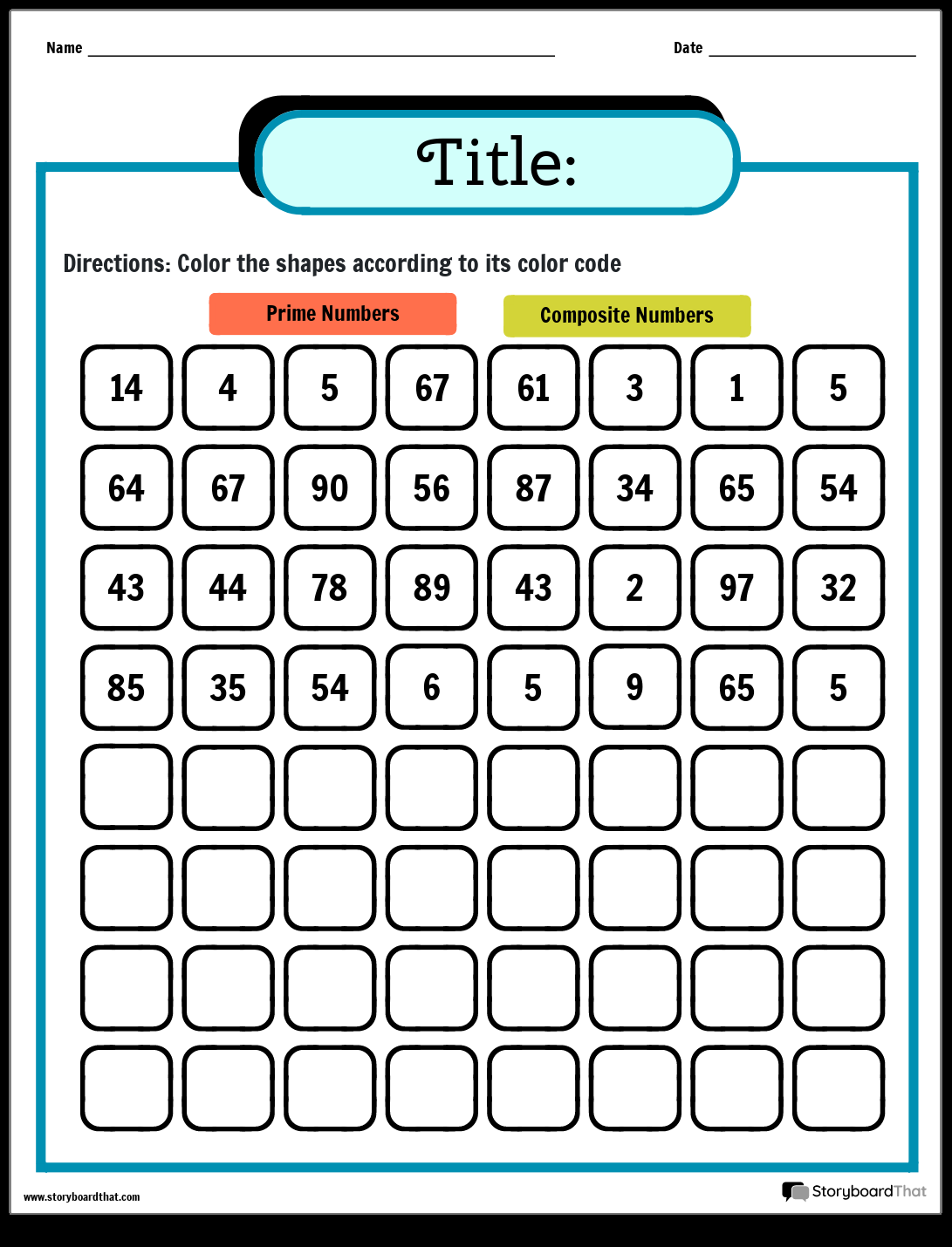 Prime Composite Numbers Worksheets Free Customizable Prime And Composite Numbers Worksheet 5 Kidschoolz