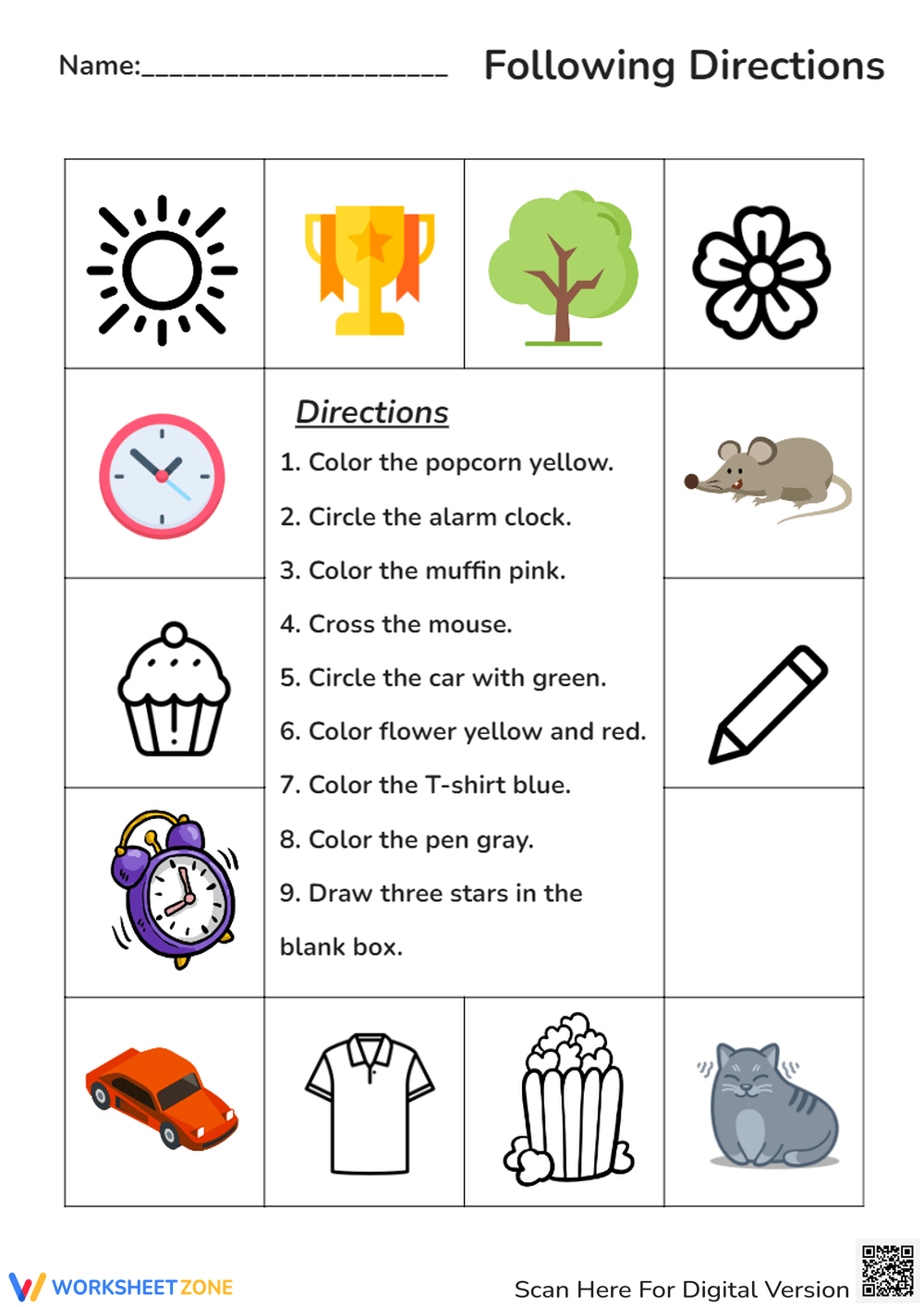 Following Directions Worksheets Storyboard That