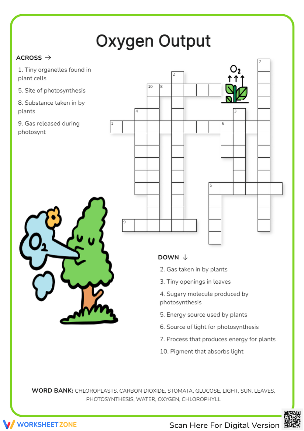 Printable 4th Grade Science Crossword Worksheets