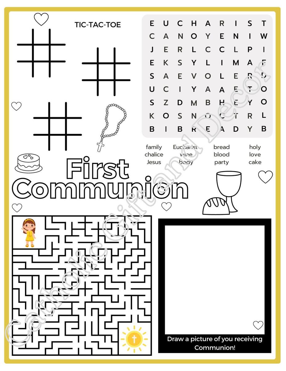 Sacrament Of The Eucharist Coloring Pages Download Pack TheCatholicKid