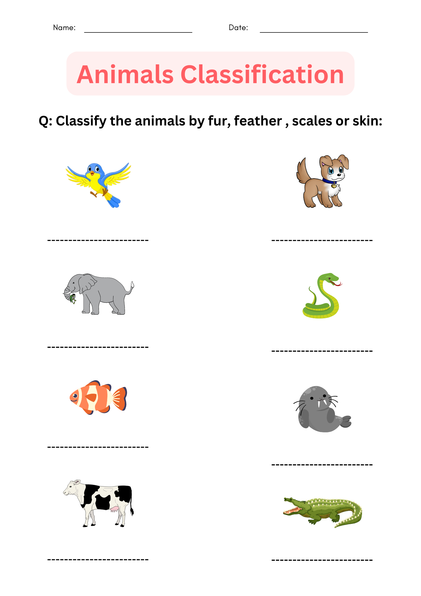 Printable Classification Of Animals Worksheet For Grade 1 2 3 Made By Teachers Printable Classification Of Animals Worksheet For Grade 1 2 3 Made By Teachers