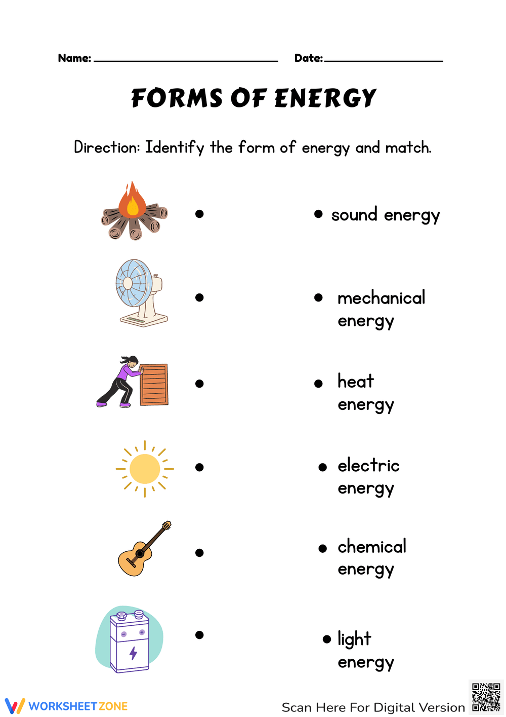 Printable Forms Of Energy Worksheets Download Energy Transformation Worksheets