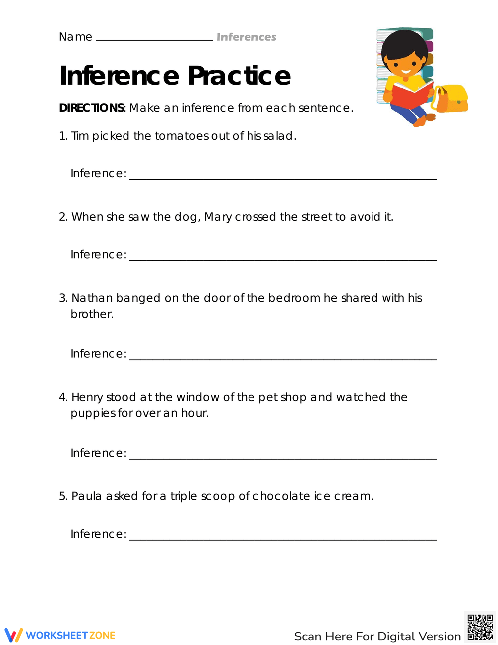 Printable Making Inferences Worksheets Printable Making Inferences Worksheets