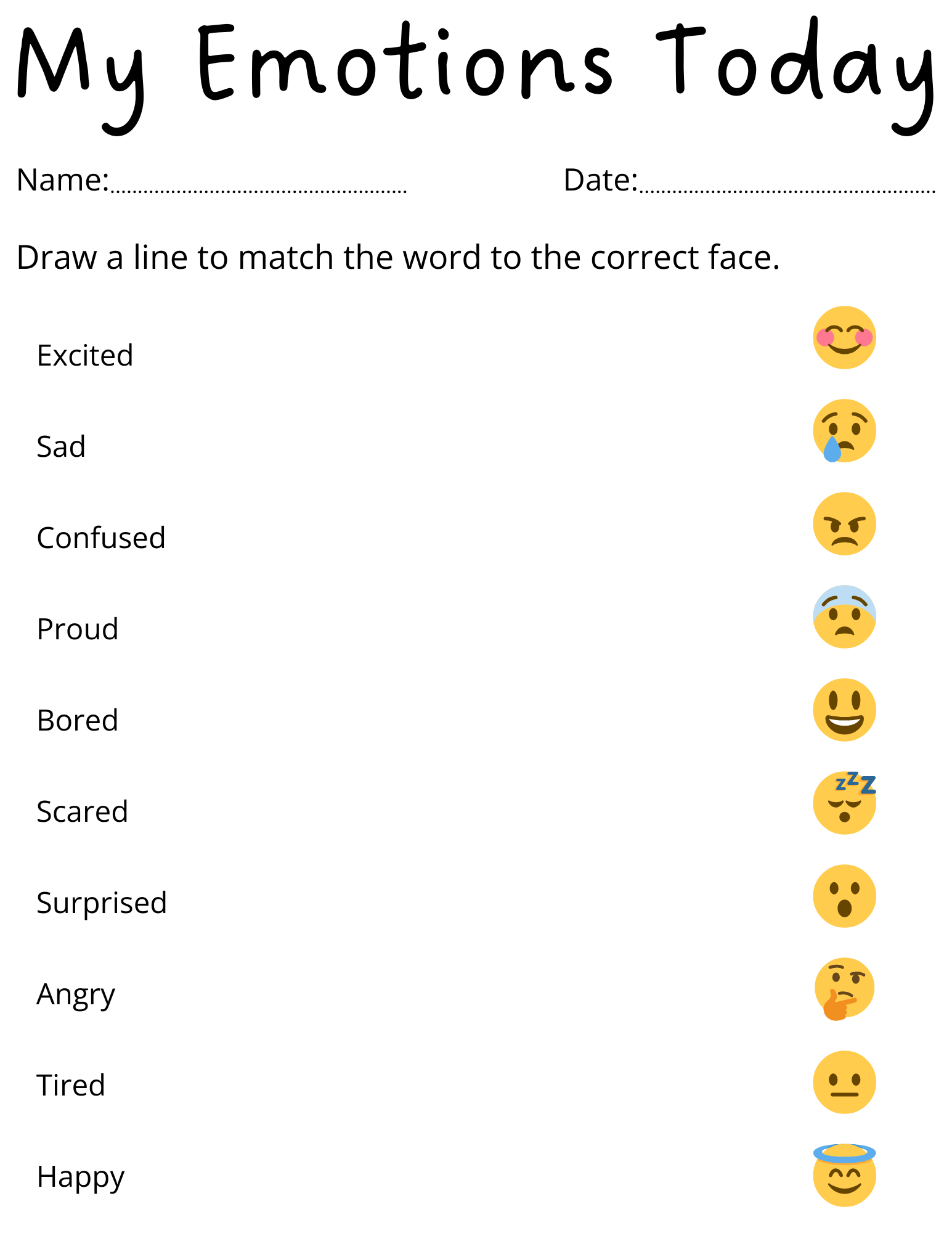 Printable Preschool Feelings And Emotions Worksheets For Preschoolers Made By Teachers Emotions Worksheets For Preschool And Kindergarten 2 To 6 Years Kids