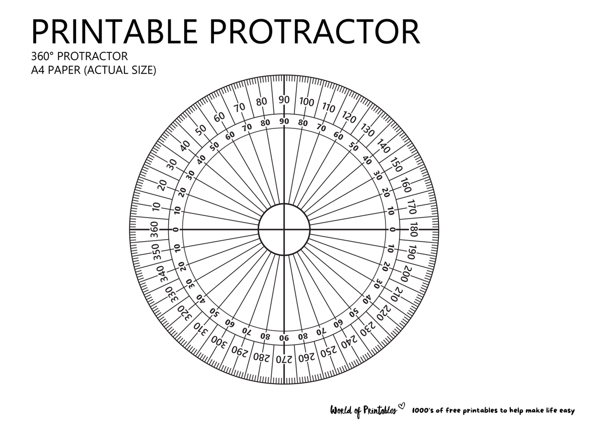 Printable Protractor World Of Printables Geometry Angles Worksheet For Grade 5 Kidpid