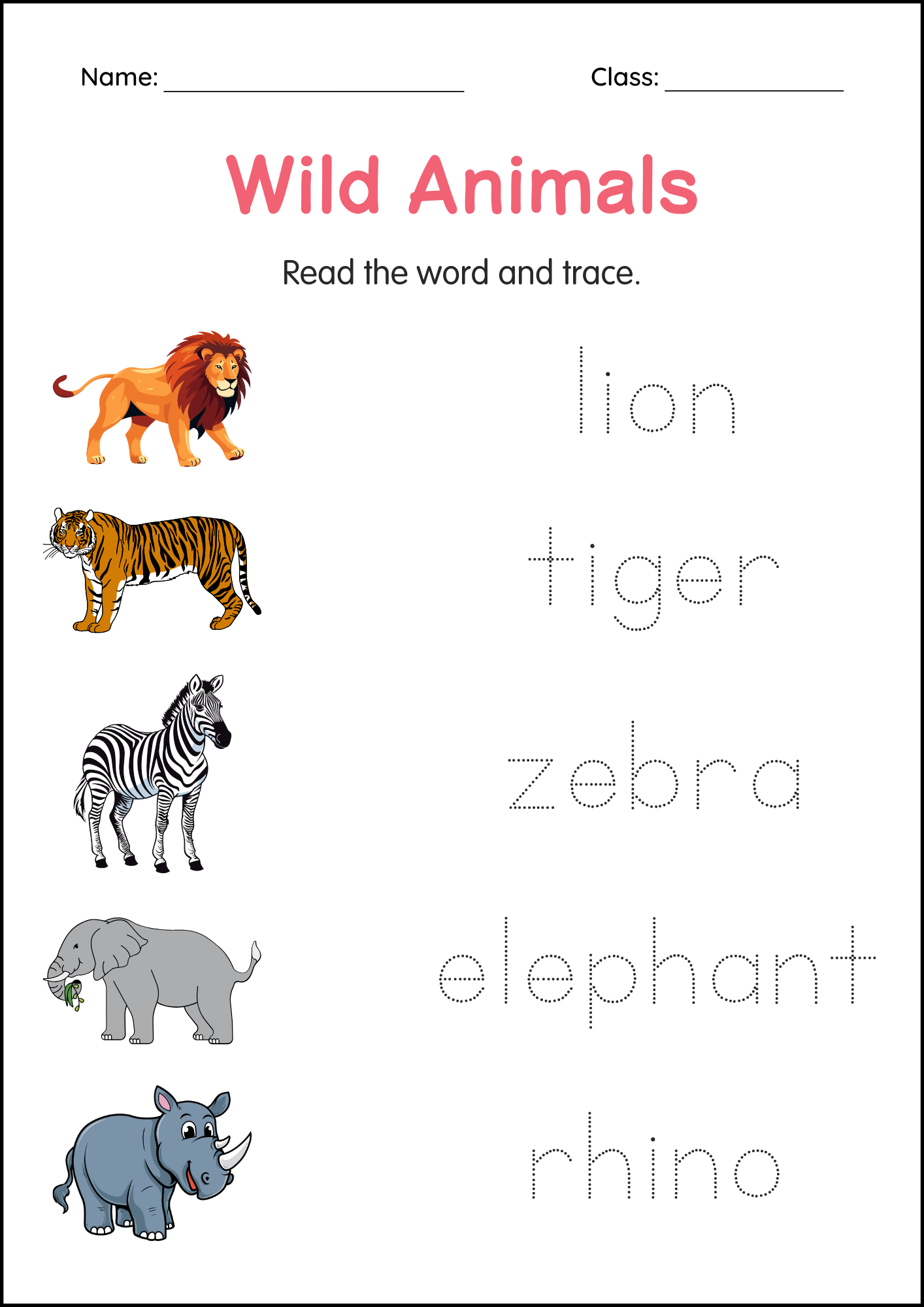 Printable Wild Animals Activity Worksheet For Grade 1 2 3 Made By Teachers Printable Wild Animals Activity Worksheet For Grade 1 2 3 Made By Teachers