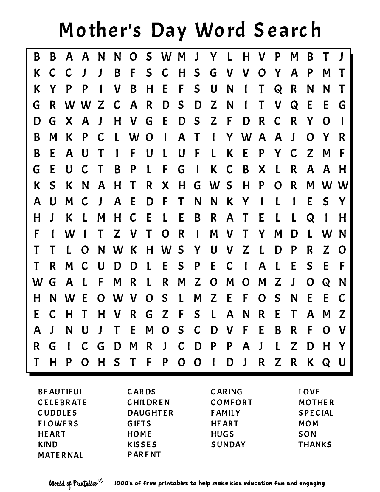 Printable Word Search World Of Printables Printable Word Search World Of Printables