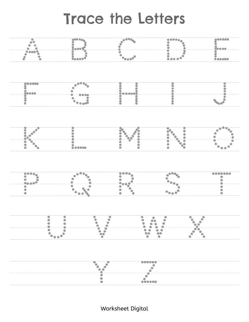 26 Printable Worksheets Trace The Letters Uppercase Lowercase A Z Preschool Kindergarten Made By Teachers