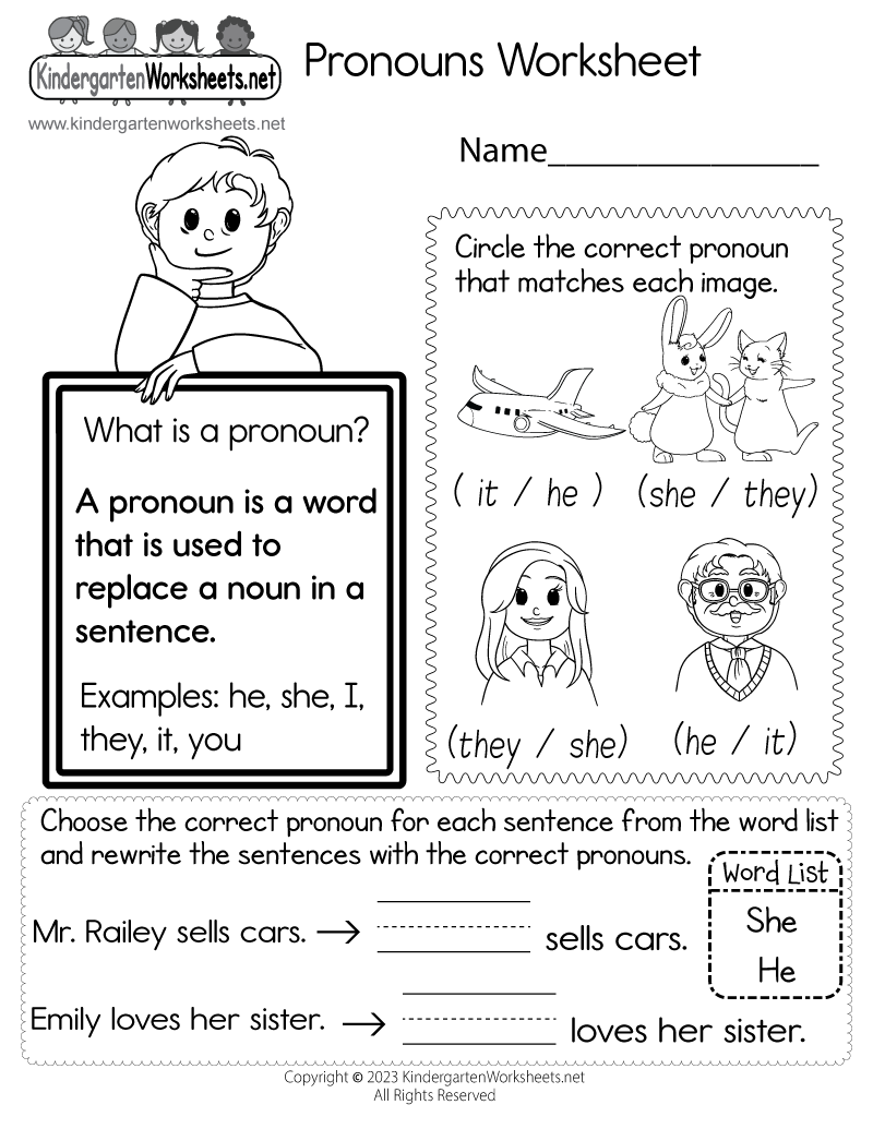 Pronouns Worksheet Free Printable Digital PDF Pronouns Worksheet Free Printable Digital PDF