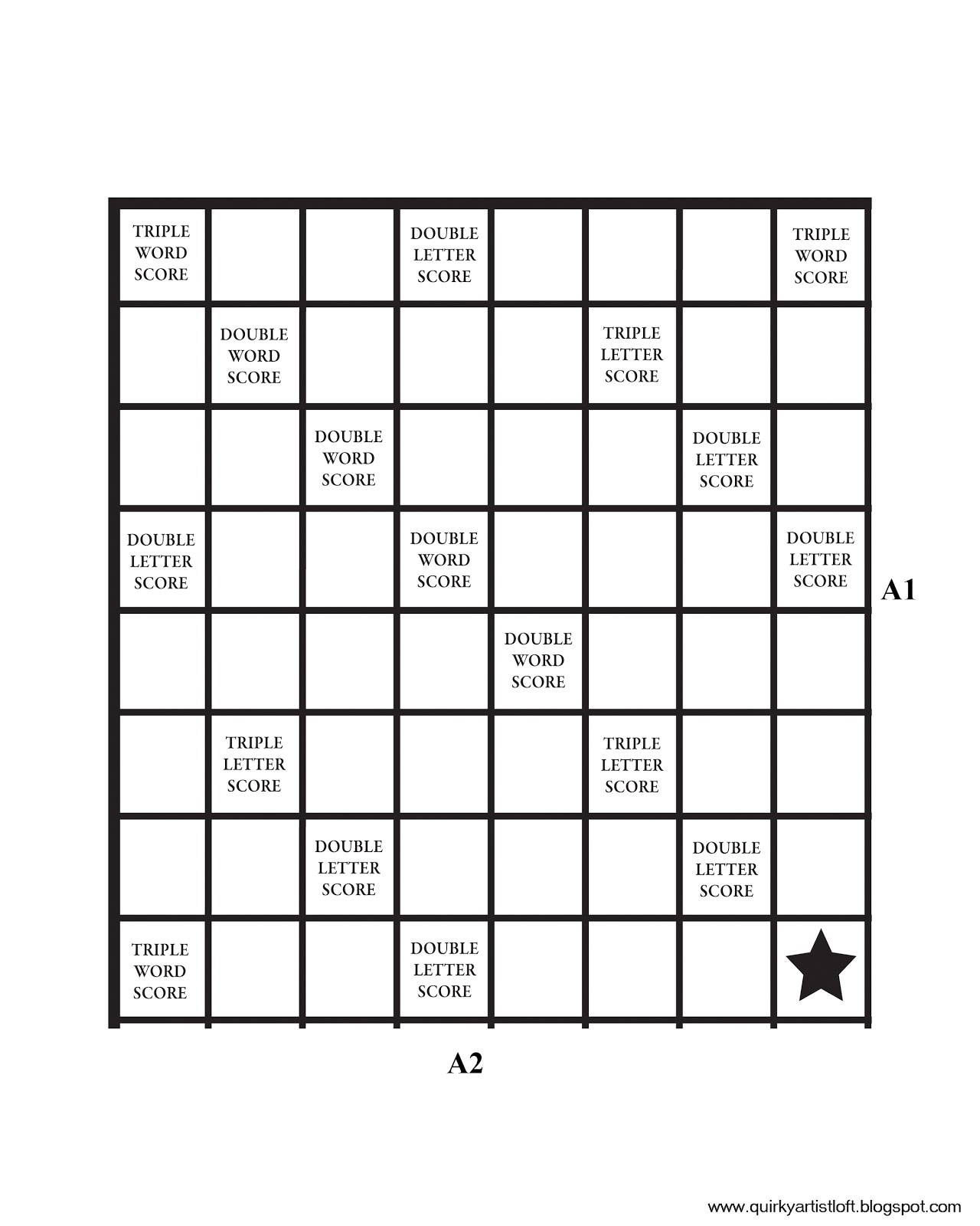 Quirky Artist Loft DIY Printable Scrabble Board Worksheets Library Quirky Artist Loft DIY Printable Scrabble Board Worksheets Library