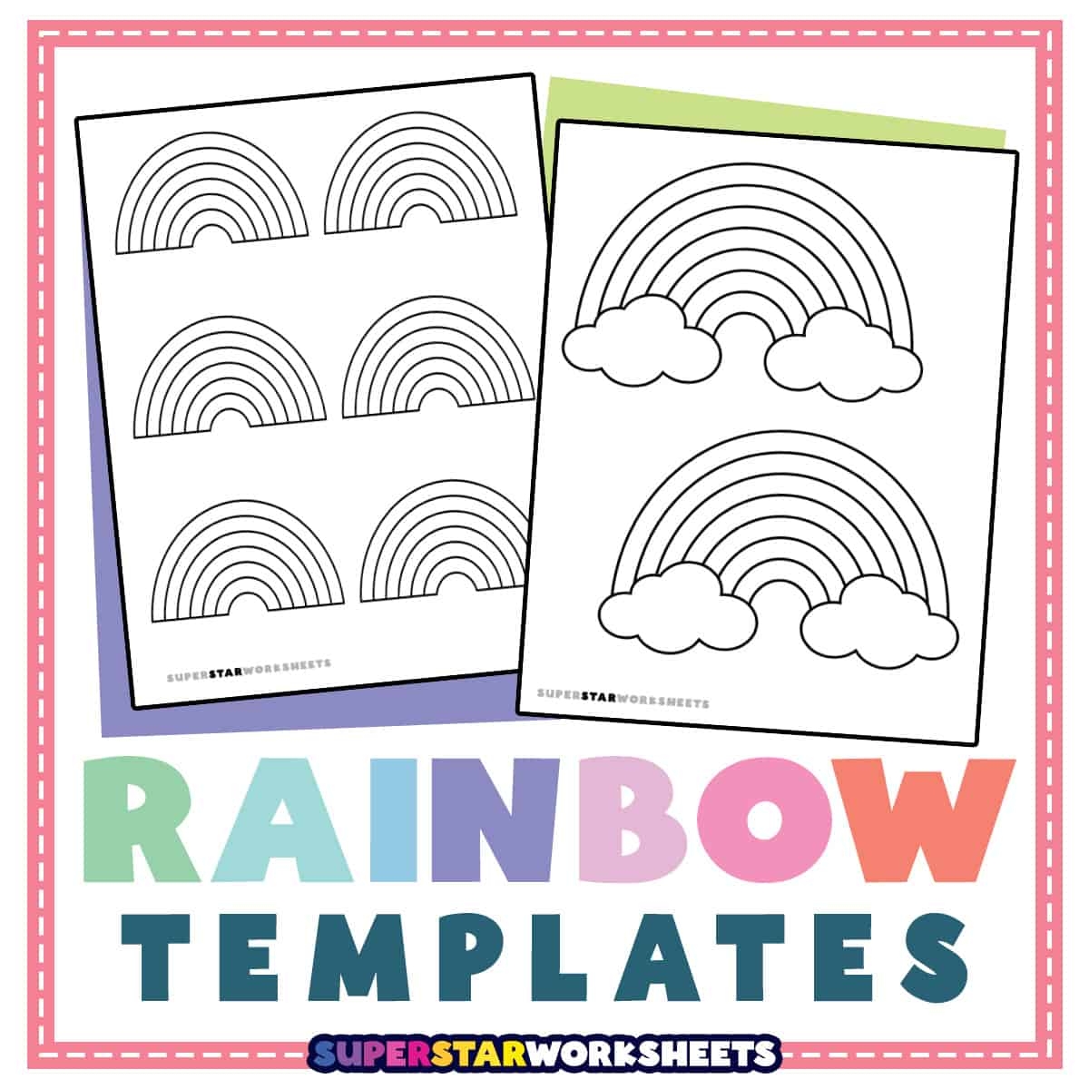 Rainbow Template Free Printables Superstar Worksheets Rainbow Template Free Printables Superstar Worksheets