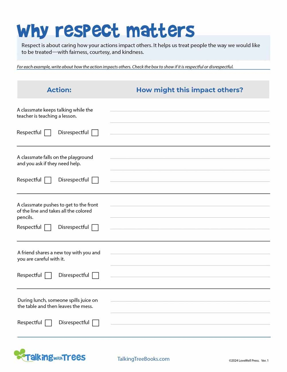 Respect Worksheets And Teaching Resources Showing Respect Worksheet