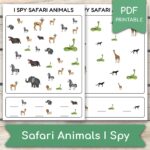 Safari Animals I Spy Worksheet Preschool Activity PDF Printables Etsy Israel