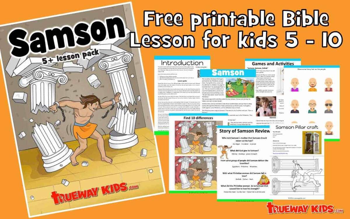 Samson 5 10 Year Old Bible Lesson Pack Trueway Kids Samson 5 10 Year Old Bible Lesson Pack Trueway Kids