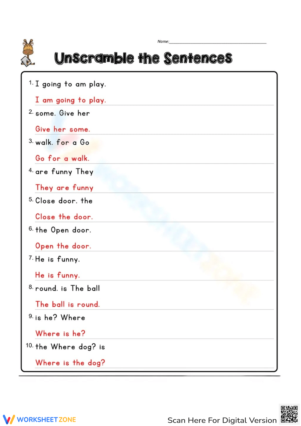 Sentence Scramble Worksheets Printable Sentence Scramble Worksheets Printable