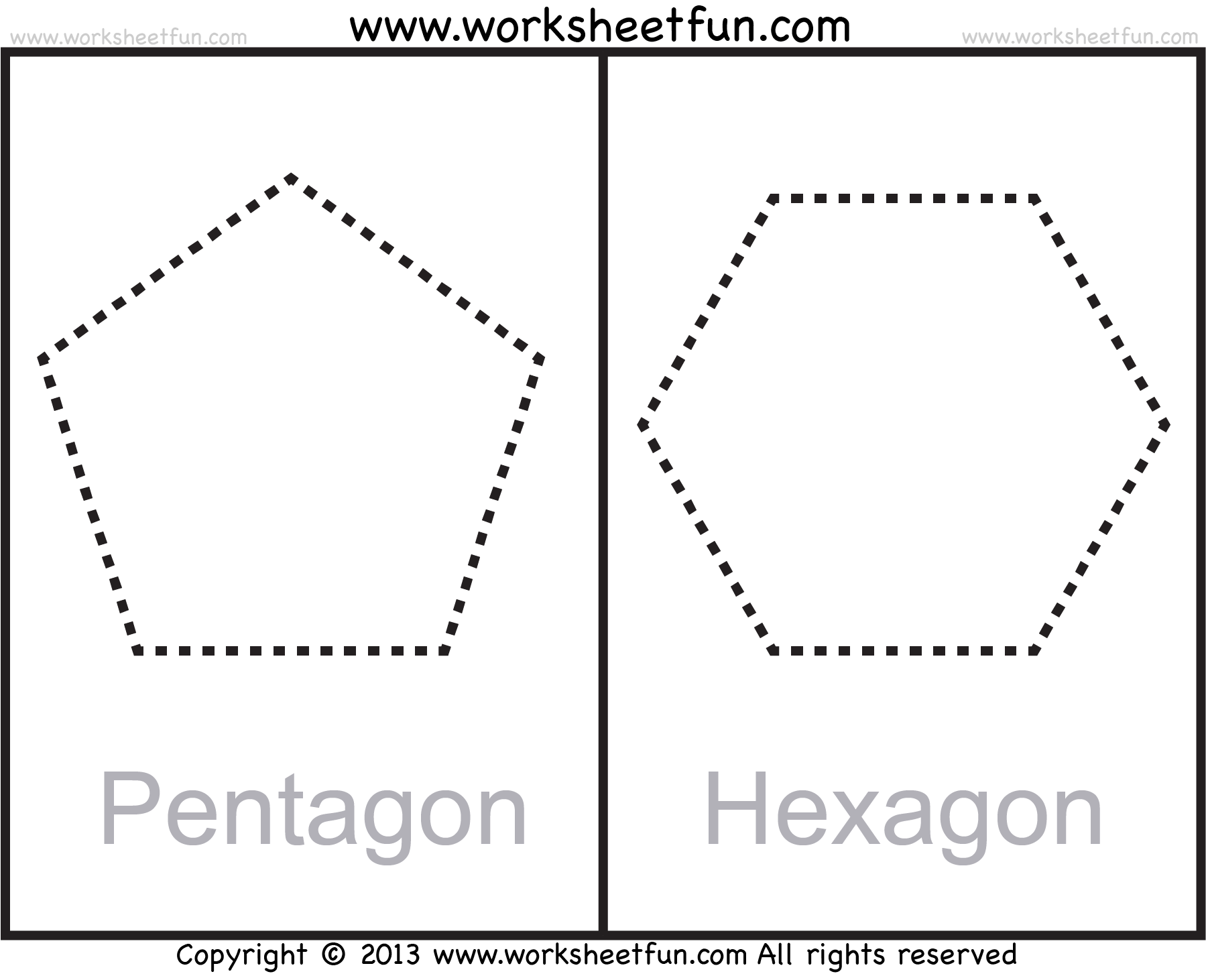 Polygon Shapes Printable Polygon Pdf Coloring Pages Homeschool Printable Etsy