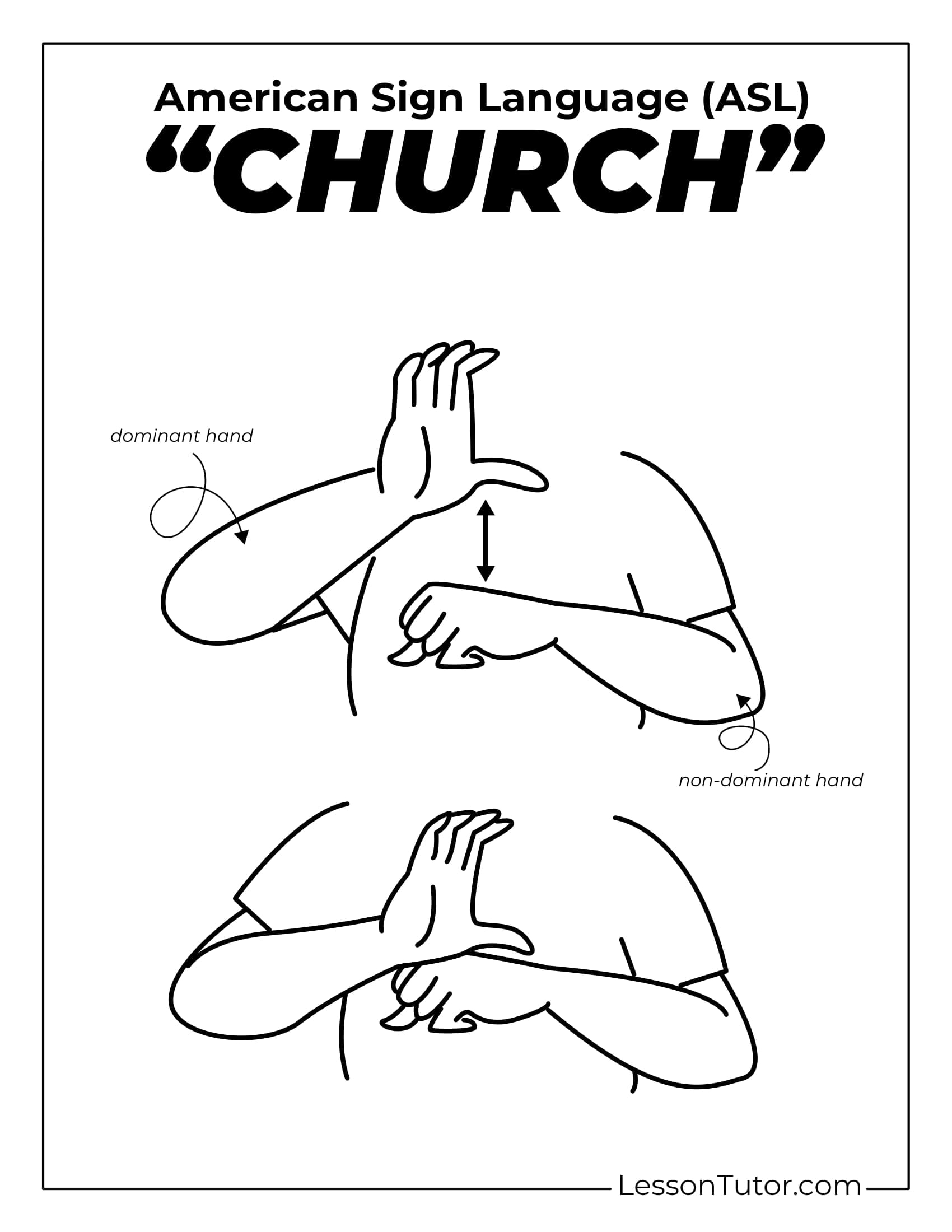 Sign Language Religious Signs Free Coloring Pages PDF Printables And Worksheets Lesson Tutor
