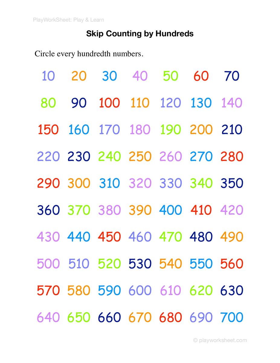 Skip Counting By Hundreds Free Printables For Kids Skip Counting By Hundreds Free Printables For Kids