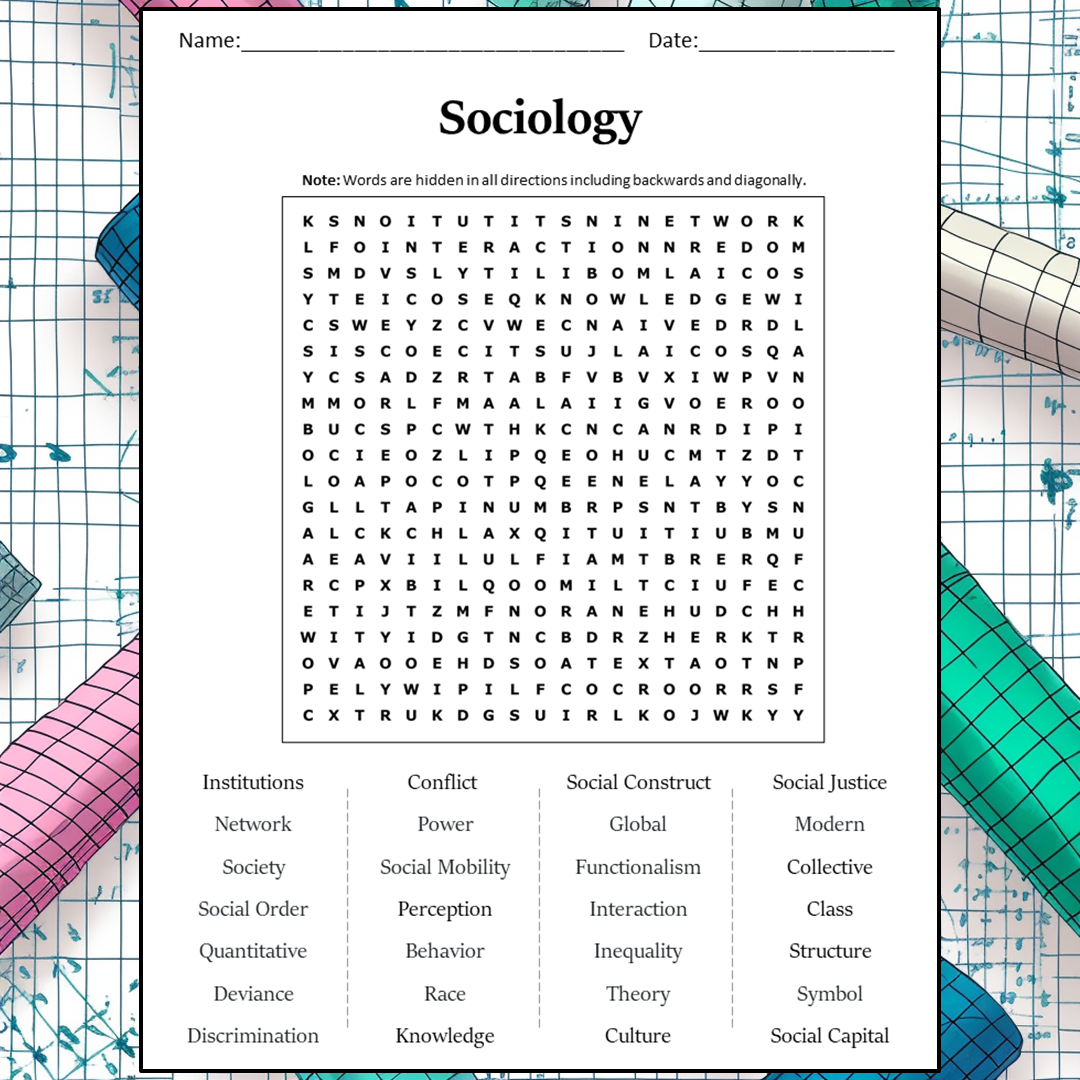Sociology Word Search Puzzle Worksheet Activity PDF PrintableBazaar Worksheets Library Sociology Word Search Puzzle Worksheet Activity PDF PrintableBazaar Worksheets Library