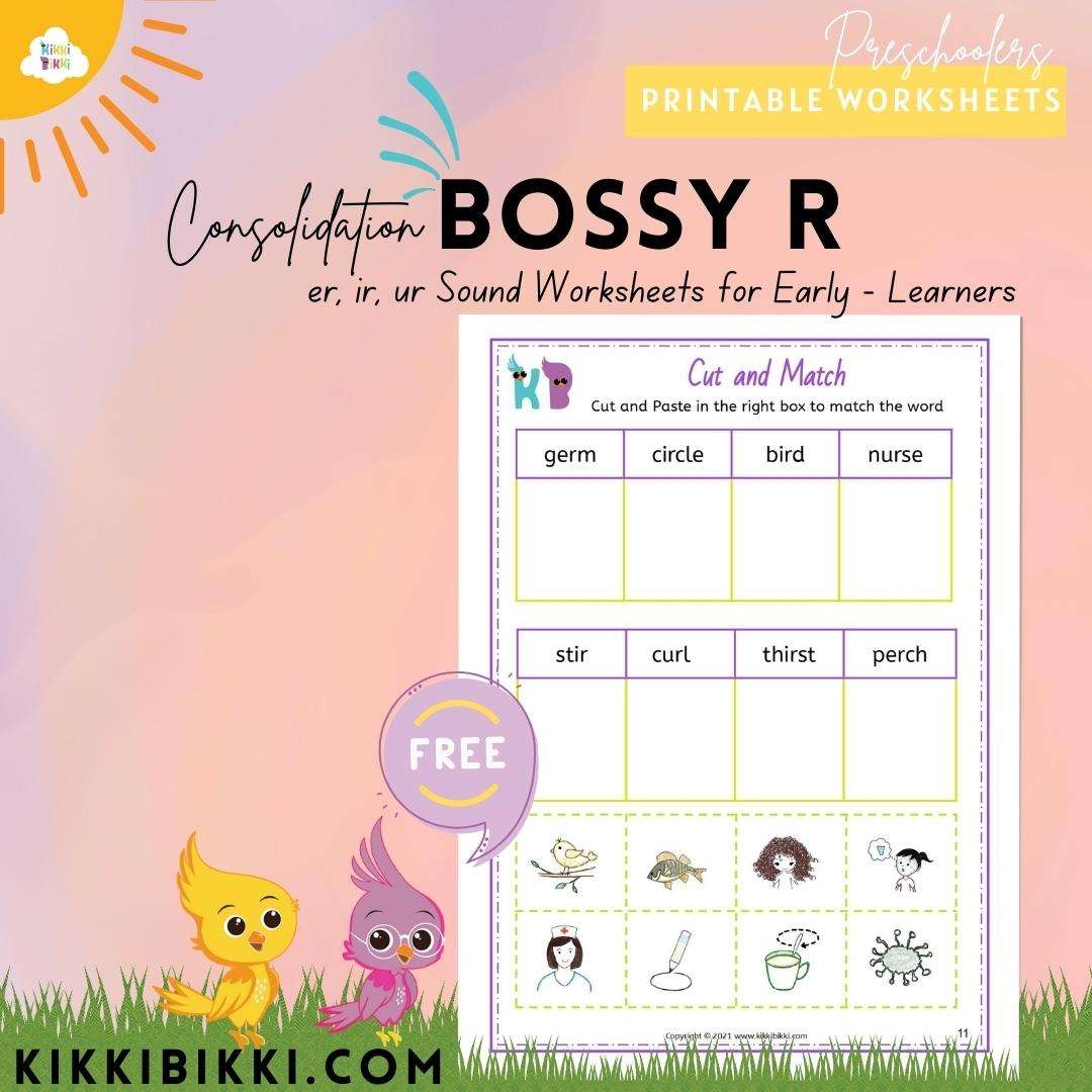 Spellings For Er Ir Ur Words Free Phonics Printable Worksheets