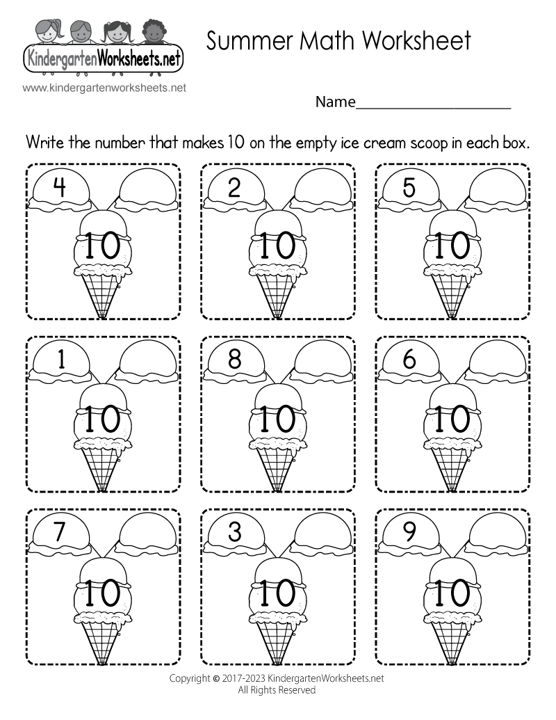 Printable Kindergarten Math Worksheets PDF Free Download