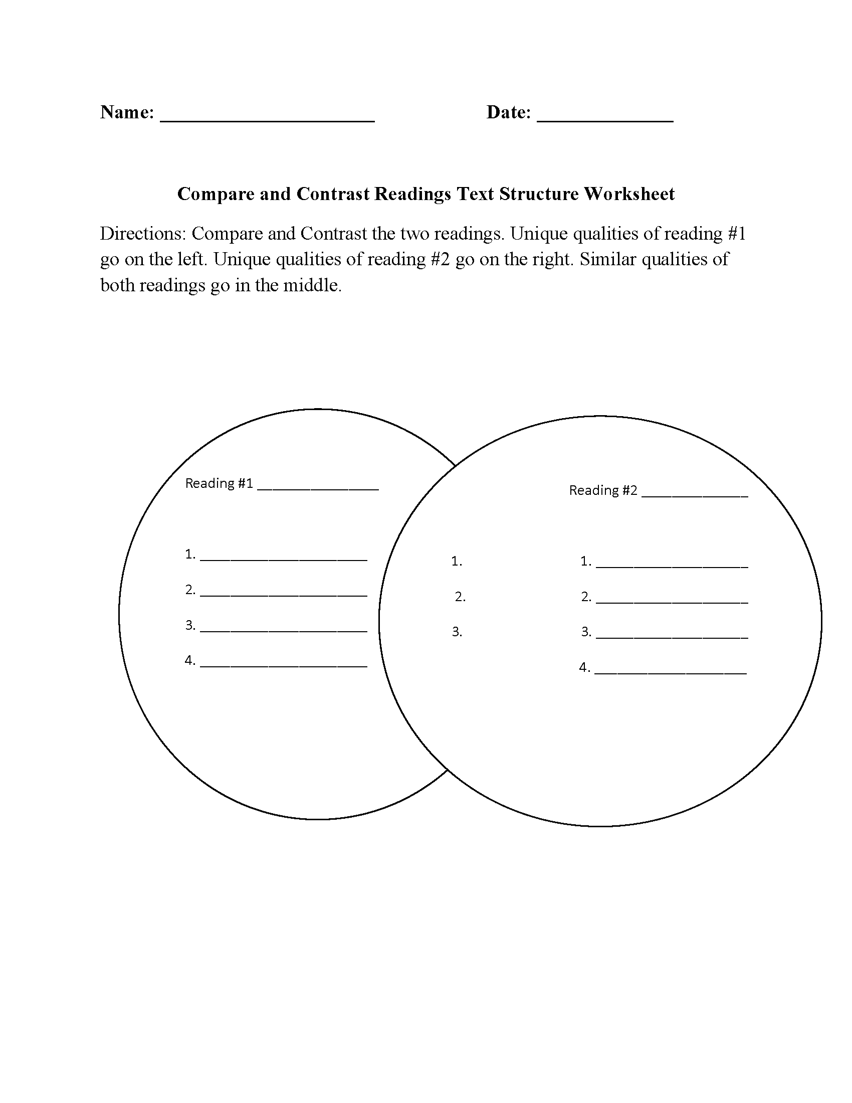 Text Structure Worksheets Compare And Contrast Readings Text Worksheets Library Text Structure Worksheets Compare And Contrast Readings Text Worksheets Library