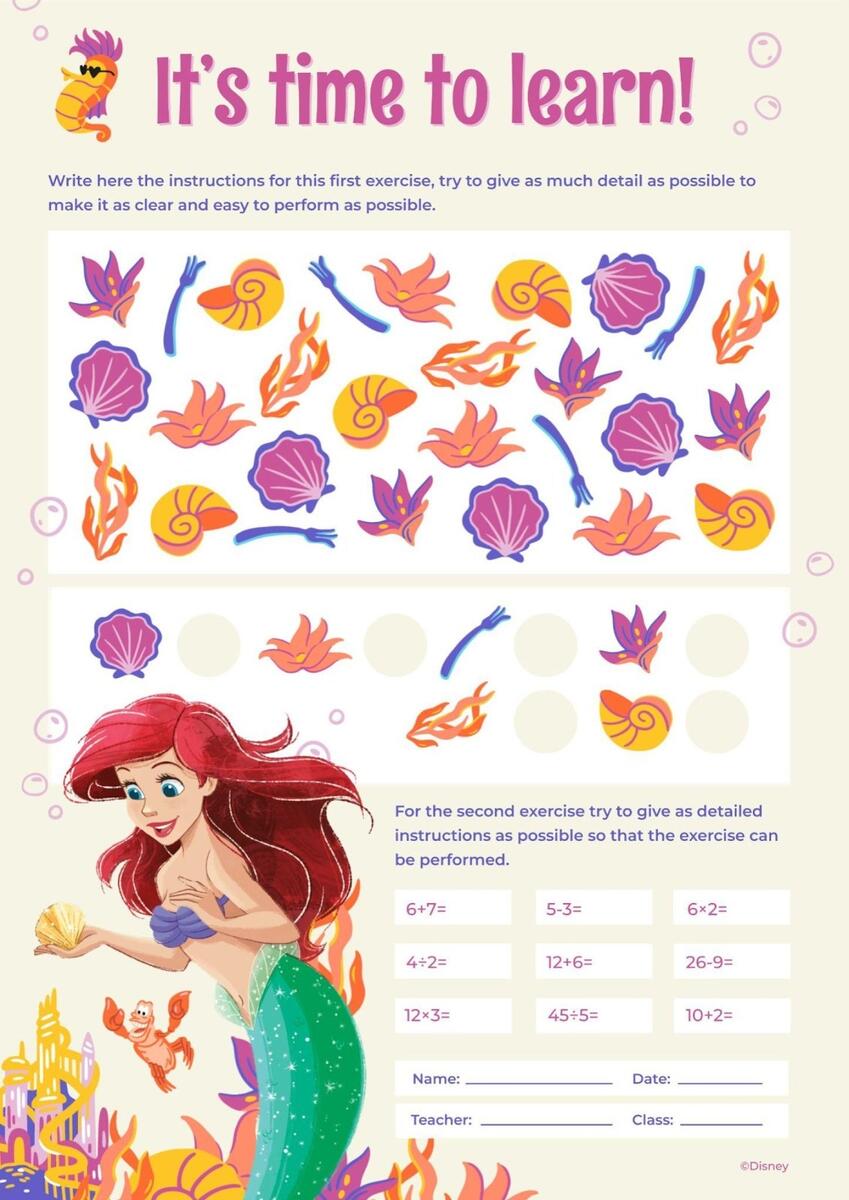 The Little Mermaid Worksheet Presentation The Little Mermaid Worksheet Presentation