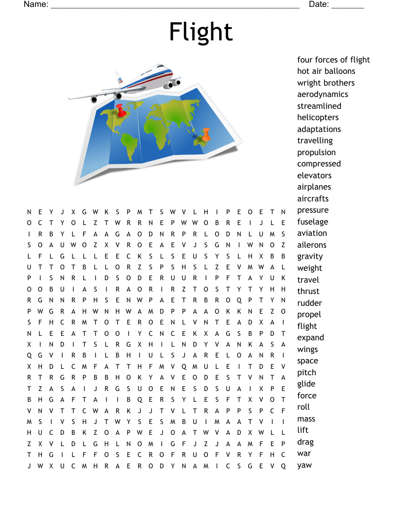 The Wright Brothers Word Search WordMint