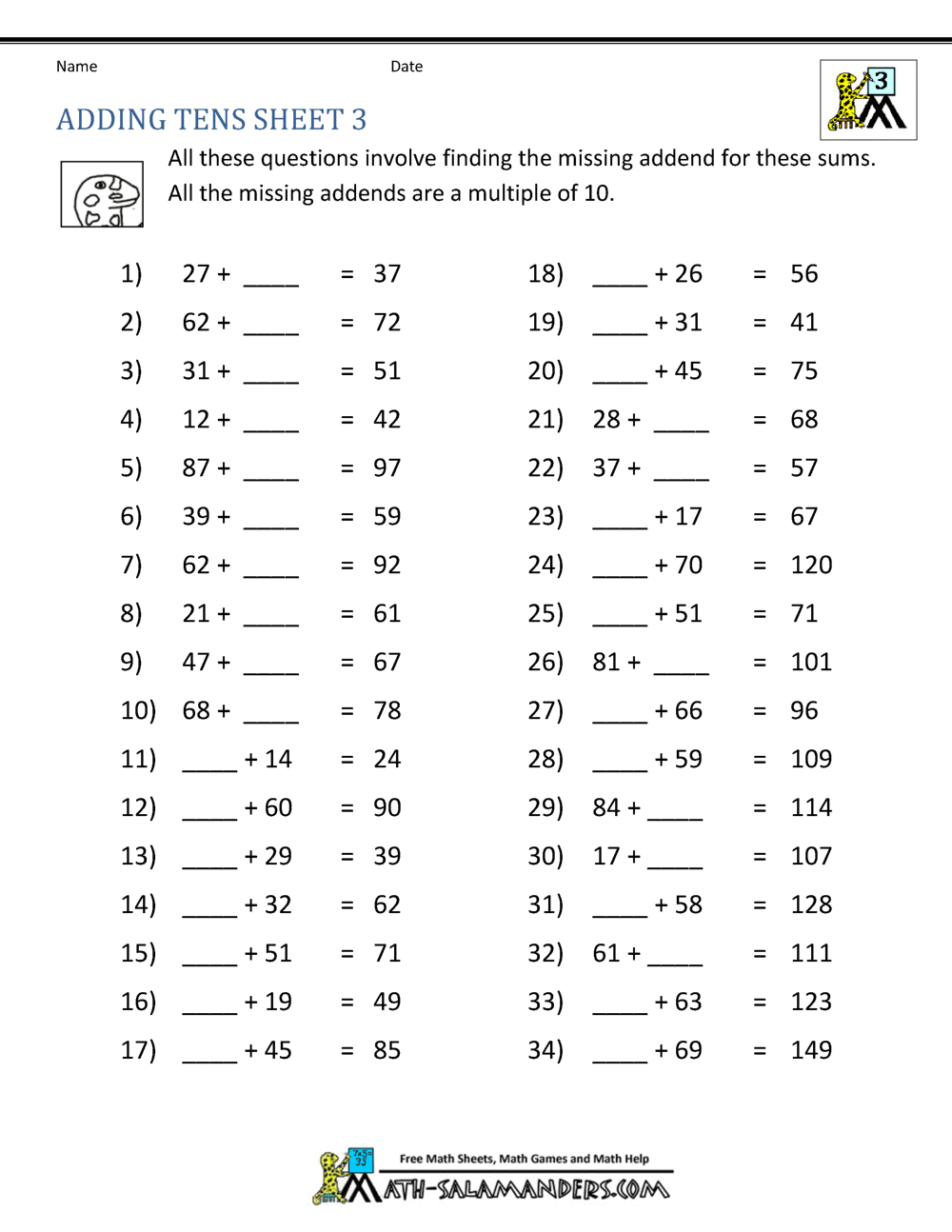 Third Grade Addition Worksheets Addition Worksheets Free Printable Easy Math Problems Free Printables Lettering SVG Files Tools Apps