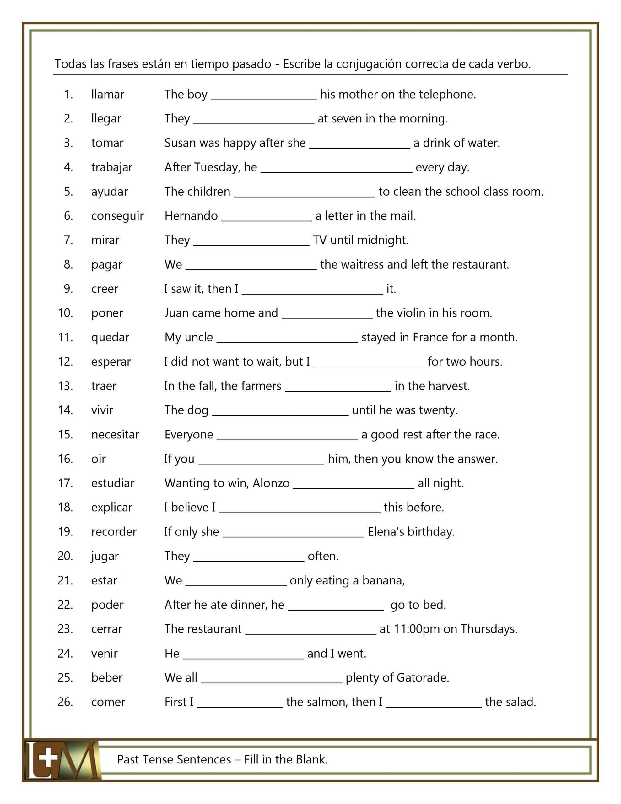 Verbs Worksheets Library Verbs Worksheets Library
