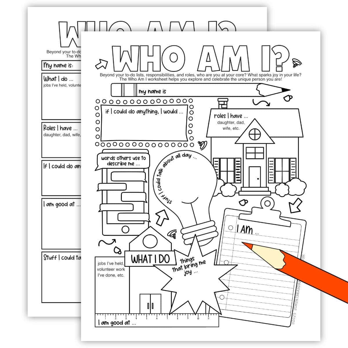 Who Am I Worksheet Sunshine And Rainy Days
