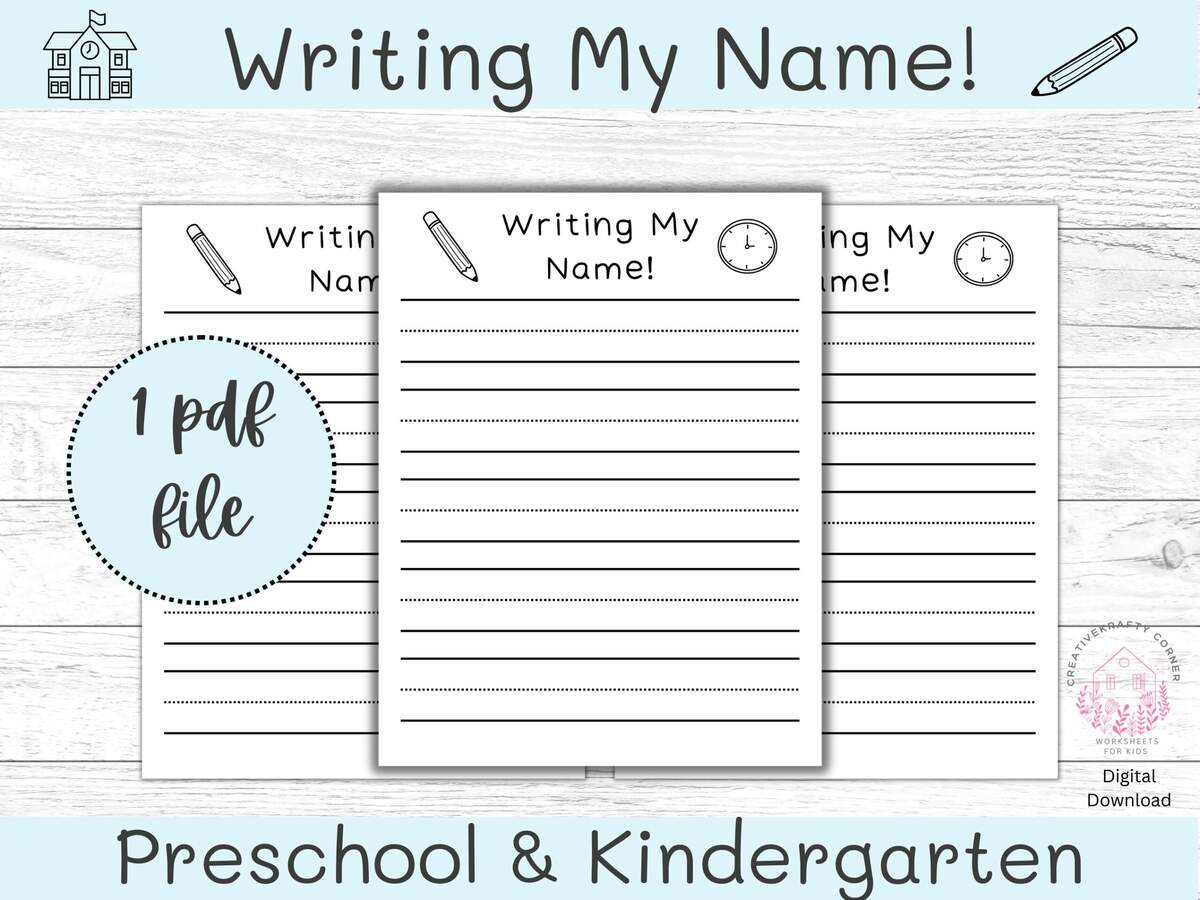 Writing My Name Worksheet Preschool Printable Name Writing Sheets Name Sheets Kindergarten Prep Printable Worksheets Kids Worksheets Etsy Writing My Name Worksheet Preschool Printable Name Writing Sheets Name Sheets Kindergarten Prep Printable Worksheets Kids Worksheets Etsy